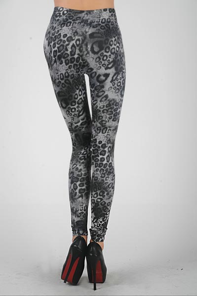 Gray Leopard Leggings